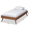 Baxton Studio Lissette Mid-Century Modern Ash Walnut Finished Wood Twin Size Platform Bed Frame 180-11159-Zoro - alternate 5